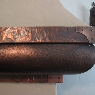Hammered Copper Mantle Detail