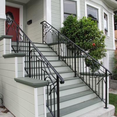 Hand Forged Steel Handrails for an Oakland Residence
